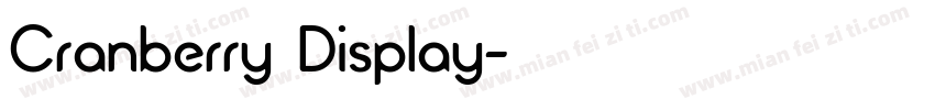 Cranberry Display字体转换